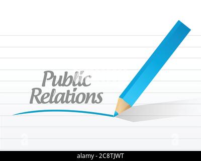Public relations message illustration design over a white background Stock Vector