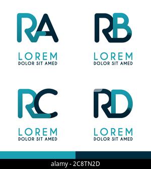 R alphabet logo concept for company or corporations industry, print various online and offline, promotion advertising and marketing. can be for landin Stock Vector
