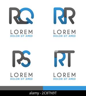 R alphabet logo concept for company or corporations industry, print various online and offline, promotion advertising and marketing. can be for landin Stock Vector