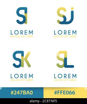 S alphabet logo concept for company or corporations industry, print various online and offline, promotion advertising and marketing. can be for landin Stock Vector