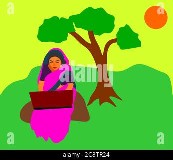 India rural development technology Stock Vector Images - Alamy