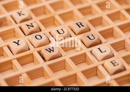 word cloud for know your rule Stock Photo