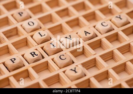 word cloud for privacy policy Stock Photo