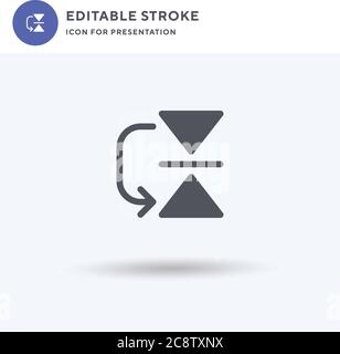 Flip icon vector, filled flat sign, solid pictogram isolated on white, logo illustration. Flip icon for presentation. Stock Vector