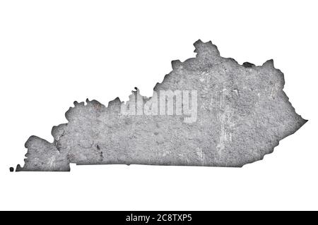 Map of Kentucky on weathered concrete Stock Photo - Alamy