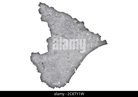 Map of Sergipe on weathered concrete Stock Photo - Alamy