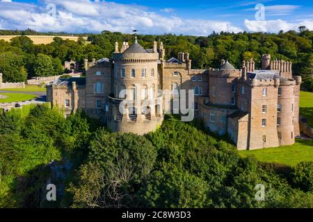 Aerial view of Culzean Castle in Ayrshire, Scotland, UK Stock Photo