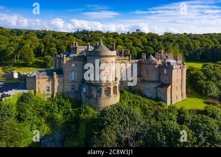 Aerial view of Culzean Castle in Ayrshire, Scotland, UK Stock Photo