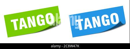 tango ribbon sign. tango vintage retro band. Stock Vector