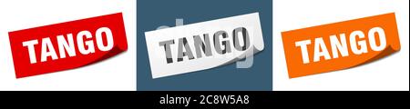 tango ribbon sign. tango vintage retro band. Stock Vector