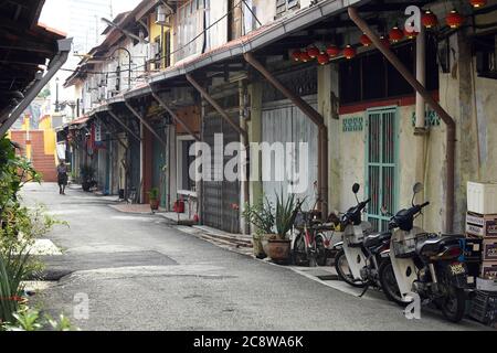 Old period Sino-Portuguese architecture in Malacca Malaysia Stock Photo