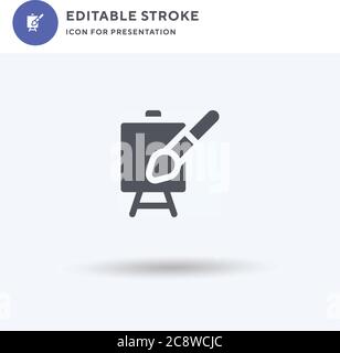Art icon vector, filled flat sign, solid pictogram isolated on white, logo illustration. Art icon for presentation. Stock Vector