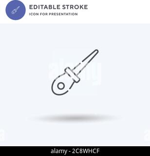 Awl icon vector, filled flat sign, solid pictogram isolated on white, logo illustration. Awl icon for presentation. Stock Vector