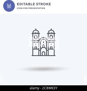 Plaza De Armas icon vector, filled flat sign, solid pictogram isolated on white, logo illustration. Plaza De Armas icon for presentation. Stock Vector