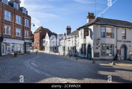 the crown pub in carfax in horsham town centre west sussex Stock Photo
