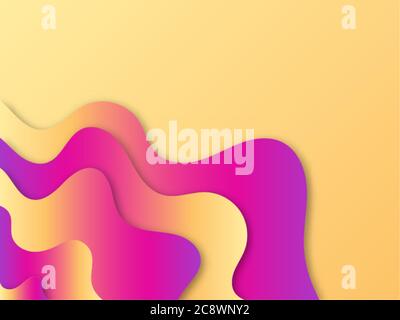 Abstract background. Liquid figures. Dynamic banner design. Paper cut Stock Vector