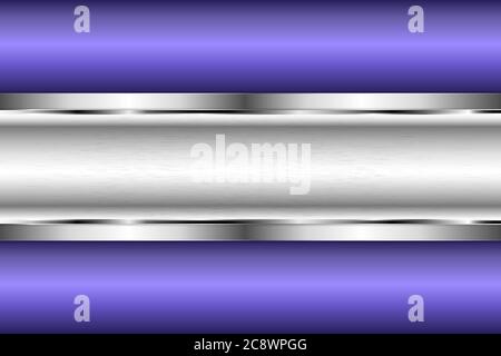 Metallic background. Luxury of purple and silver. Elegant metal modern design. Stock Vector