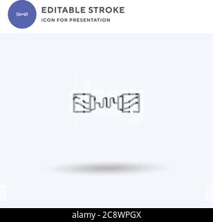 Telegraph icon vector, filled flat sign, solid pictogram isolated on white, logo illustration. Telegraph icon for presentation. Stock Vector