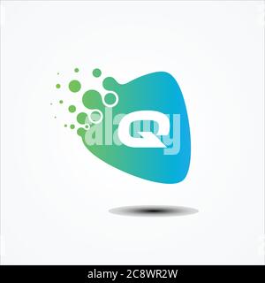 Triangle vector design with Q letter symbol design minimalist. Q letter for your best business symbol. Vector illustration EPS.8 EPS.10 Stock Vector