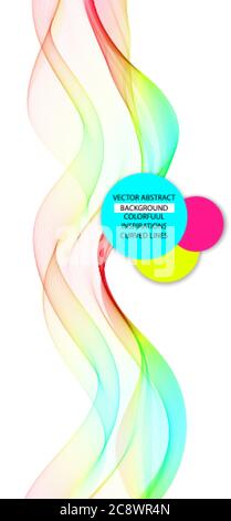 abstract colorful smoke wave background Stock Vector