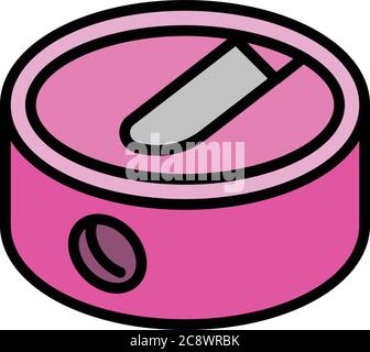 Round sharpener icon. Outline round sharpener vector icon for web design isolated on white background Stock Vector
