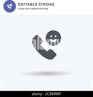 Phone Survey icon vector, filled flat sign, solid pictogram isolated on white, logo illustration. Phone Survey icon for presentation. Stock Vector
