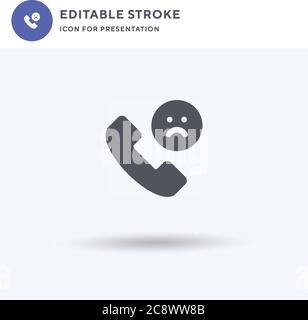 Phone Survey icon vector, filled flat sign, solid pictogram isolated on white, logo illustration. Phone Survey icon for presentation. Stock Vector