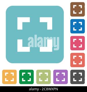 Flat selector tool icons on rounded square color backgrounds. Stock Vector