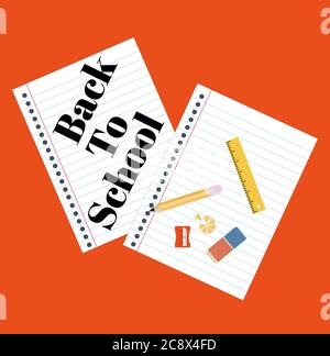 Back to school vector illustration Stock Vector