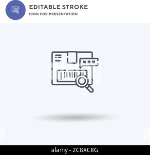 Tracking icon vector, filled flat sign, solid pictogram isolated on white, logo illustration. Tracking icon for presentation. Stock Vector