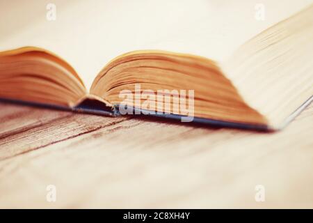 old book open paper book for retro background Stock Photo