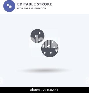 Naan icon vector, filled flat sign, solid pictogram isolated on white, logo illustration. Naan icon for presentation. Stock Vector