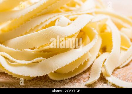 Tagliatelle homemade Stock Photo