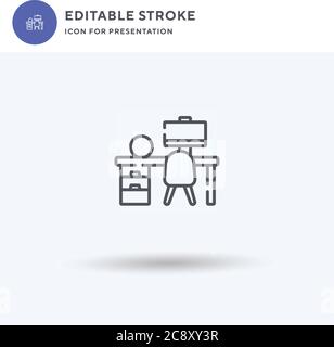 Workspace icon vector, filled flat sign, solid pictogram isolated on white, logo illustration. Workspace icon for presentation. Stock Vector