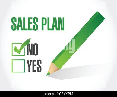 No sales plan concept illustration design over a white background Stock Vector