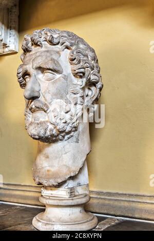 Vatican, Italy- Sept 22, 2014: View at the Sculpture in Vatican Museum, Vatican. Rome, Italy Stock Photo