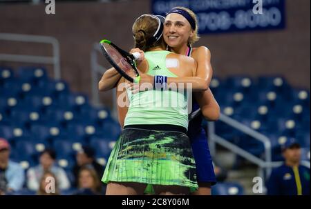 Jelena Ostapenko Of Latvia & Lyudmyla Kichenok Of Ukraine Playing ...