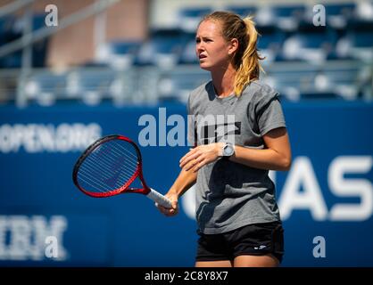 Marie Bouzkova of the Czech Republic during practice at the 2019 US Open Grand Slam tennis tournament Stock Photo