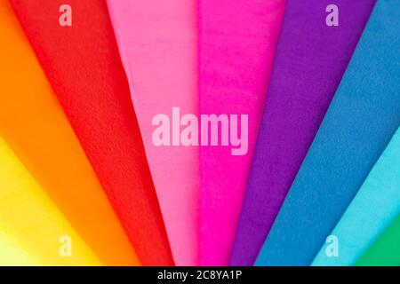 Colorful crepe papers texture as a background. Stock Photo