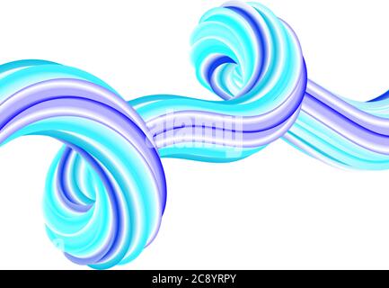 Blue wavy background. Liquid wave shapes Stock Vector