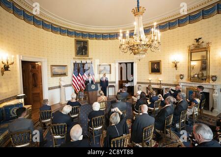 Washington, United States Of America. 24th July, 2020. WASHINGTON, DC - WEEK OF FEBRUARY 02, 2020: President Donald Trump People: President Donald Trump Credit: Storms Media Group/Alamy Live News Stock Photo