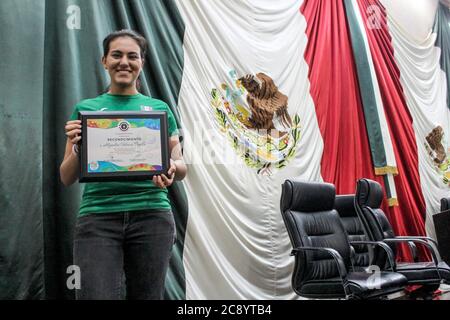 ALEJANDRO VALENCIA. Hermosillo, Sonora 20-Sept- 2016.- Entregan Dip. Jorge Luis Márquez Cazares Presidente del Congreso del Estado de Sonora y Dip José Luis Castillo Godínez Presidente de la Comisión del Deporte reconocimientos a atletas sonorenses que participaron en Juegos Olímpicos de Río 2016, Eva Alicia Gurrola Ortíz y Mónica Patricia Domínguez Lara en levantamiento de Pesas; Alejandra Valencia Trujillo en Tiro con Arco Individual; Samuel Córdoba Arvizu en Voleibol de Sala; César Jasib Montes Castro en Futbol y Edgar Rivera Morales en Salto de Altura Atletismo. CreditoFoto:© Pablo De La R Stock Photo