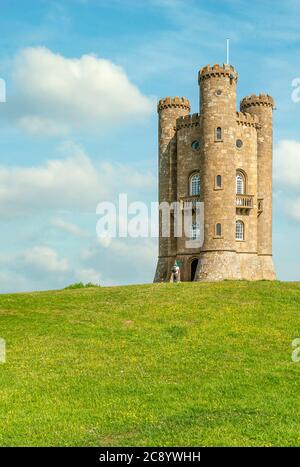 Broadway Tower in Broadway, a small Cotswold town in Worcestershire, England. Stock Photo