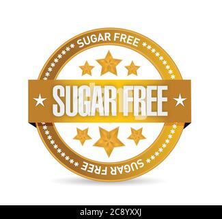 Sugar free seal illustration design over a white background Stock Vector
