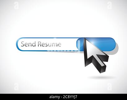 Send resume message illustration design over a white background Stock Vector