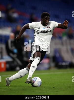 Fulham's Aboubakar Kamara during the Sky Bet Championship play-off match at the Cardiff City Stadium, Cardiff. Stock Photo