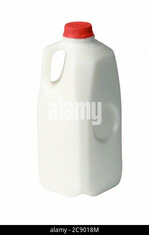 A one half gallon bottle of whole milk. Stock Photo