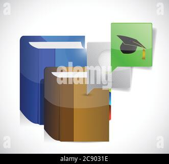 Books education concept illustration design over white Stock Vector