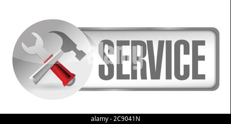 Service tools illustration design over a white background Stock Vector