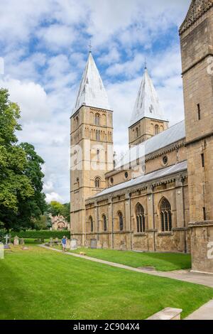 12th century Southwell Minster, Church Street, Southwell, Nottinghamshire, England, United Kingdom Stock Photo